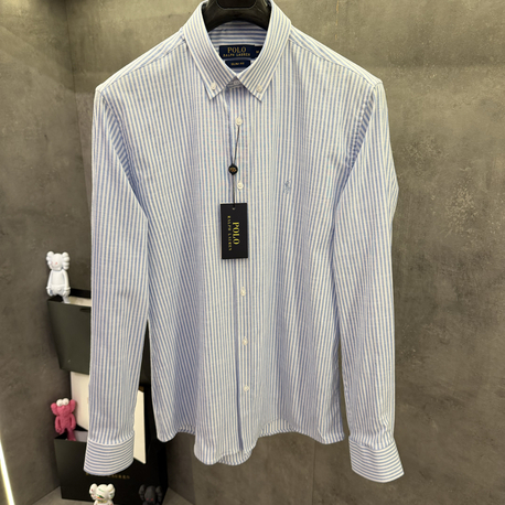 RL 2026 Premium Slim fit Cotton  Linen Gömlek Mavi