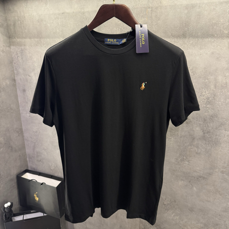 RL Premium Siyah Tişört Renkli Logo