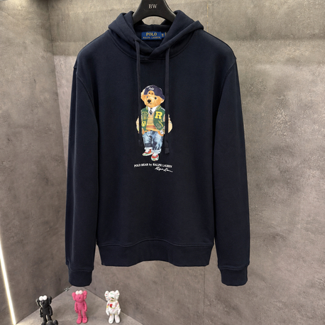 RL Premium Kapşonlu Lacivert Ayıcık Sweatshirt