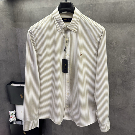 RL Ss’26 Premium Old Money Krem Çizgili Gömlek
