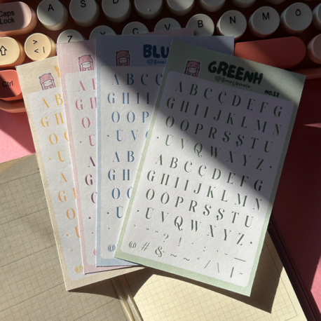 4'lü Harf Sticker Set No:10