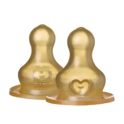 BIBS BABY BOTTLE İKİLİ KAUÇUK BİBERON UCU - YAVAŞ AKIŞ