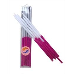 BALİNMANDALİN - Pembe Simli Beyaz Parti Mumu, 5’li