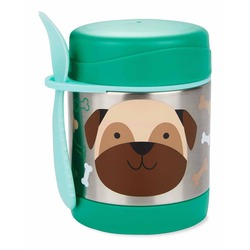 SKIP HOP - Paslanmaz Çelik Mama Saklama ve Taşıma Termosu Köpek 2 Parça Set