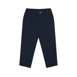 Antebies - Lacivert Keten Poplin Pantolon