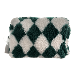 MAMA YOYO - Peluş Organizer Çanta - Baklava Desen Yeşil