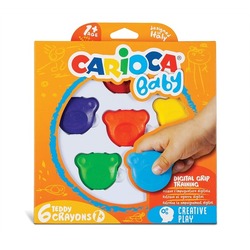 Carioca Teddy Elleri Kirletmeyen Crayon 6'lı