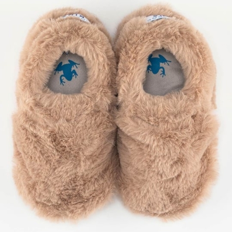 Hopfrög Furry Furry Bej Kürk Barefoot Patik (Hediye Seti)