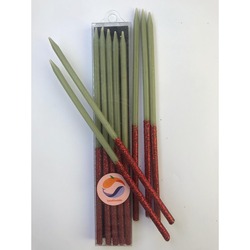 BALİNMANDALİN - Kırmızı Simli Yeşil Pasta Mumu