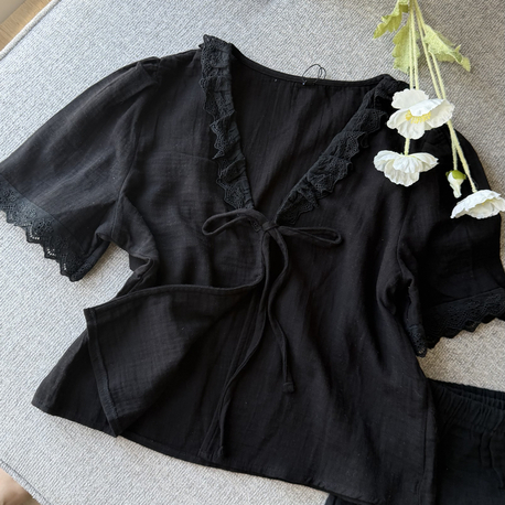 M&S Bağlamalı Pijama Takımı