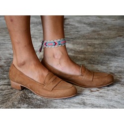 Loafer Taba Nubuk Deri Ayakkabı