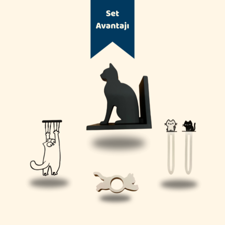 Kedi Temalı Okuma Seti | BookyFancy