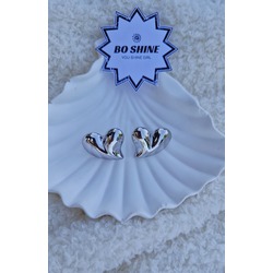 KALP FORM MODERN BÜYÜK KÜPE SILVER RENGİ