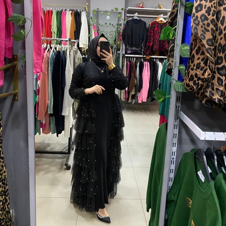 KADIN İNCİLİ ABAYA TAKIM