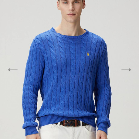 Polo Ralph Lauren %100 Pamuk Saç Örgü Triko Kazak – Avrupa Kalıp, Nakış Logo, Premium 