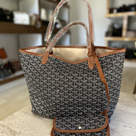 GOYARD VIP ORTA BOY / SİYAH & KAHVE