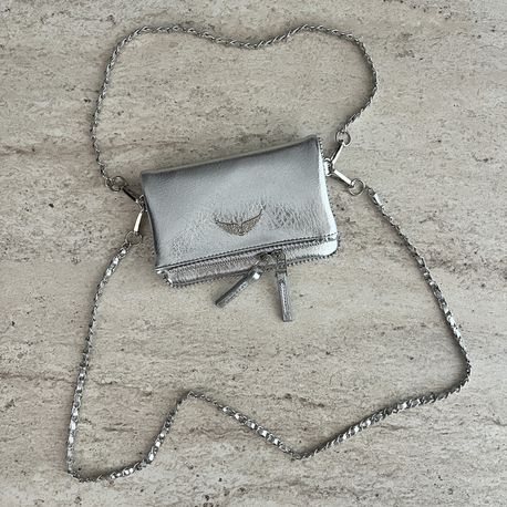 ZADİG VOLTAIRE VIP MINI POUCH SILVER/GİZLİ MIKNATIS