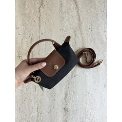Longchamp Xs Siyah Deri Askı+kayış ile