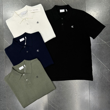 Calvn Klein Siyah Triko Polo Yaka T-Shirt
