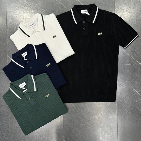 Lcst Beyaz Triko Polo Yaka T-Shirt