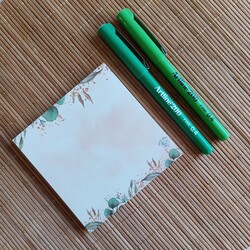 Gold & Green Notepad