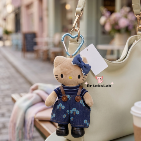 Hello Kitty Peluş Anahtarlık – Winter Denim