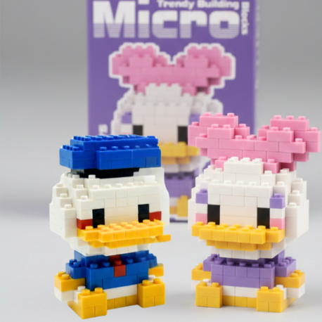 Bebek Donald & Daisy Duck Mini Figür Seti 3D Puzzle – Mini İkili Yapı Oyuncağı
