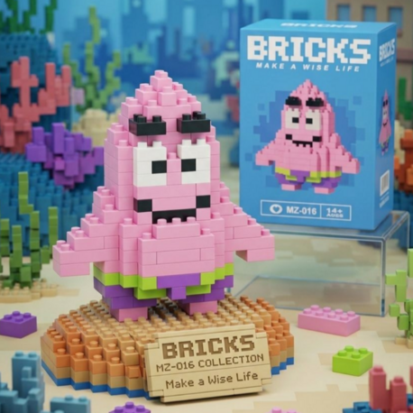 Mini Bricks Patrick Figürü – SpongeBob Koleksiyon Serisi