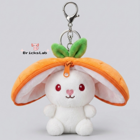 Havuç Kılıflı Tavşan Peluş Anahtarlık – Carrot Bunny