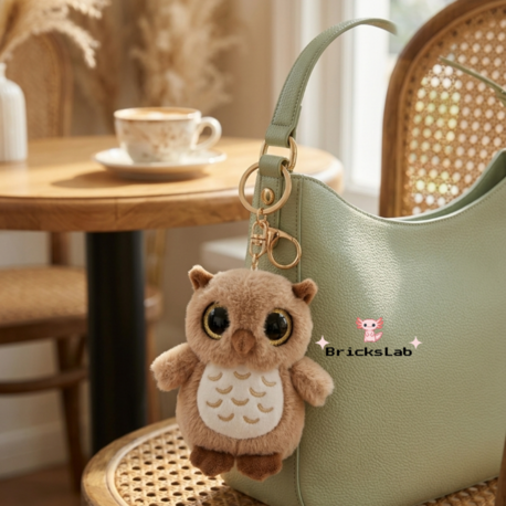 Peluş Baykuş Anahtarlık – Hazel Owl