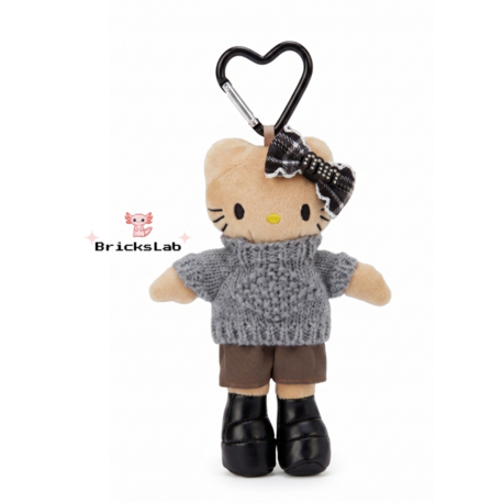 Hello Kitty Peluş Anahtarlık – Cozy Grey