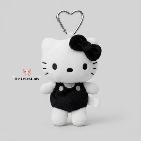 Hello Kitty Peluş Anahtarlık – Monochrome Kitty