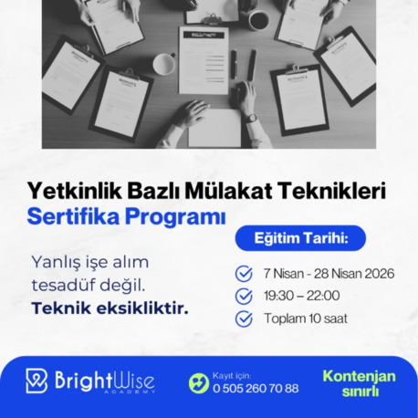 Yetkinlik Bazlı Mülakat Teknikleri Sertifika Programı (Canlı & Online Eğitim)