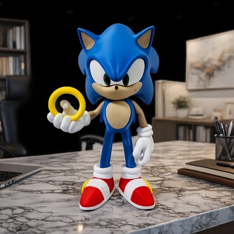 Sonic 3D Baskı Hız Figürü (Dekoratif Koleksiyon Ürünü)