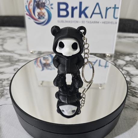 Kapüşonlu "Cool" Panda Anahtarlık – Tarzını Anahtarlarına Taşı!
