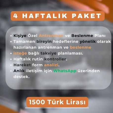 4 Haftalık Fitness Danışmanlık