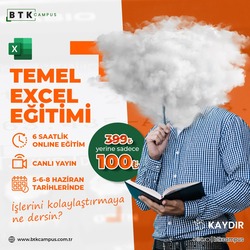 Temel Excel Eğitimi (Canlı, Online, 6 Saat)