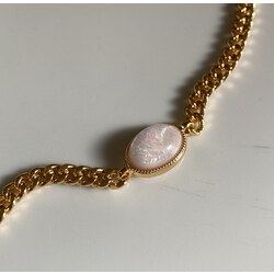oval stone bileklik
