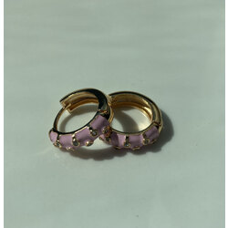 pink&gold küpe