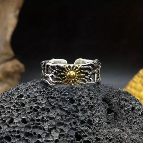 Vintage Gotik Güneş Yüzüğü | Unisex Retro Güneş Yüzüğü | E- Dergi Hediyeli