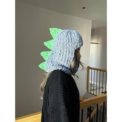 Yeşil Dikenli Dinazor Maske Balaclava