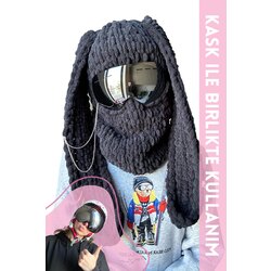 Tavşan Maske Balaclava (kask ile birlikte kullanılır)