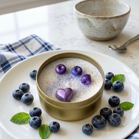 Berry Velvet Nazar Boncuklu Teneke Kutu Soya Mum 