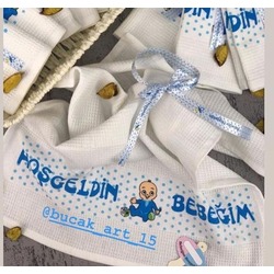 Baskılı Erkek Bebek Havlusu 