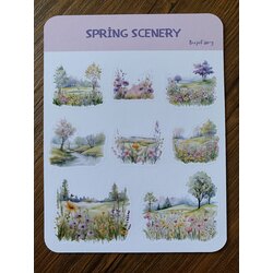 Spring Scenery Sayfa Sticker