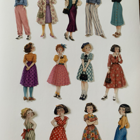 Vintage Dolls  Pet Sticker Seti