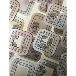 Floral Vellum ve Kağıt Çerçeve Seti