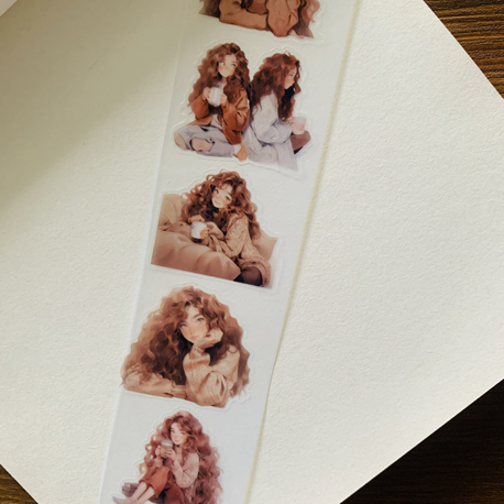 Curly Hair Girls Pet Bant/1 döngü