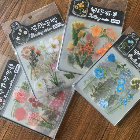 Flowers And Jars Pet Sticker Sheets