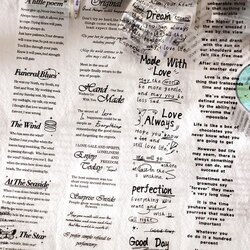 Vintage Handwriting Pet Washi Bantlar/1 döngü